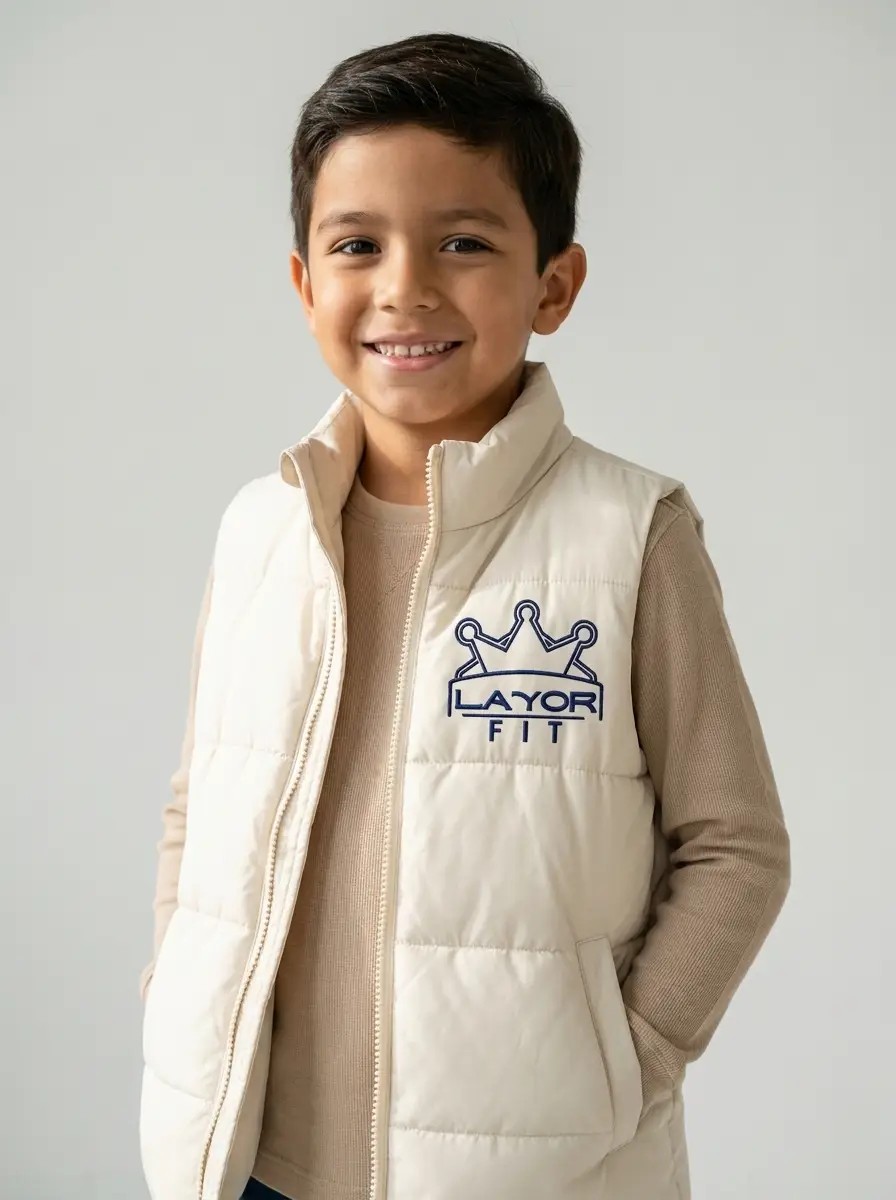 Kids' Field Vest in cream