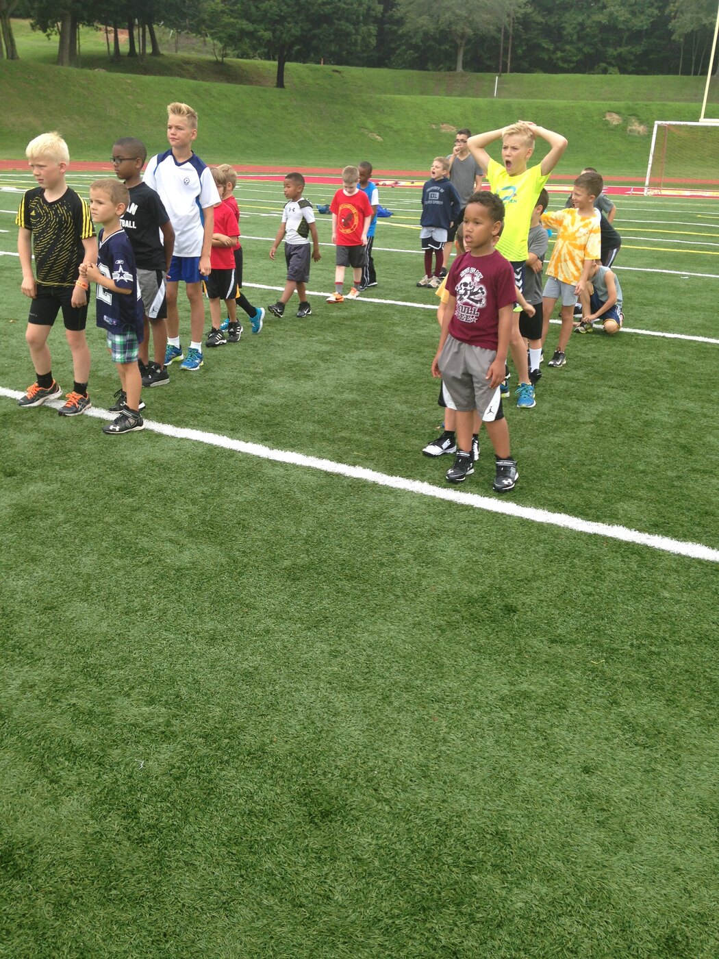 Royal Athletes camp on the field at Marine Corps Base Quantico